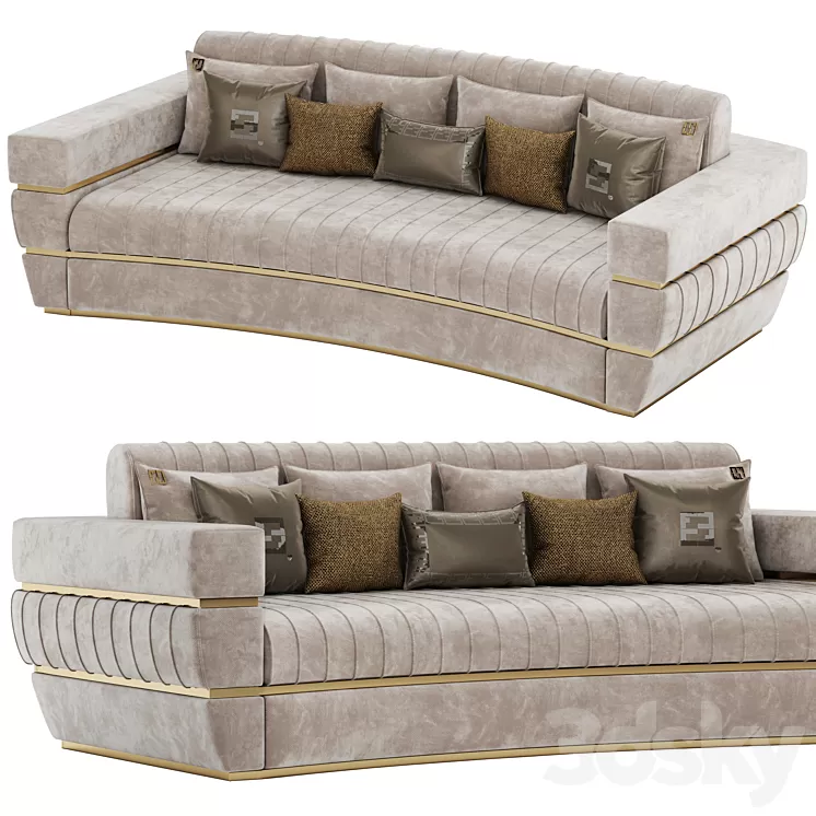 Fertini Casa Luxury Signature Sofa 3D Model Free Download