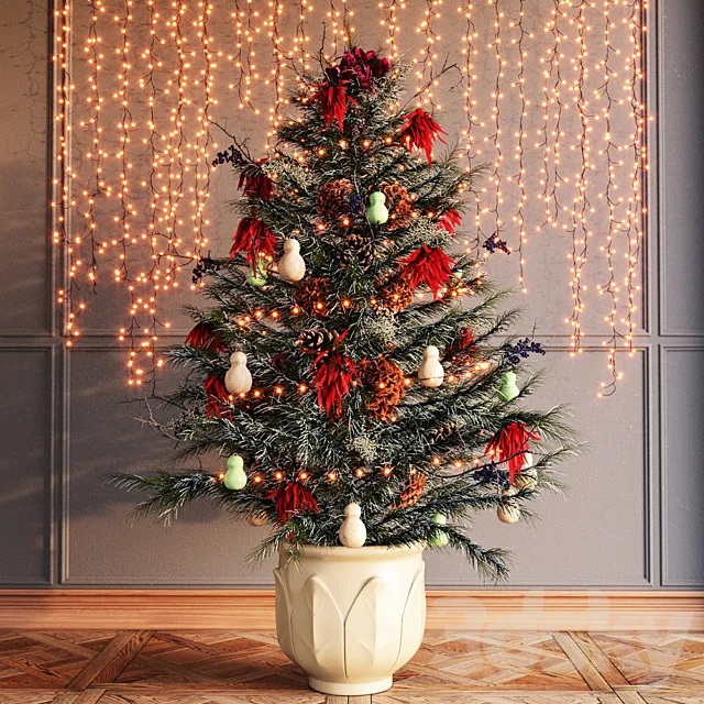 Festive Christmas Tree 3DModel Festive Christmas Tree 3DModel