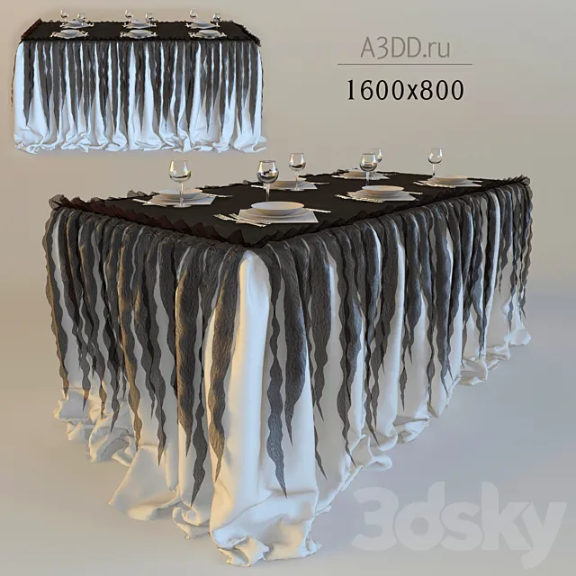 Festive table 3DModel