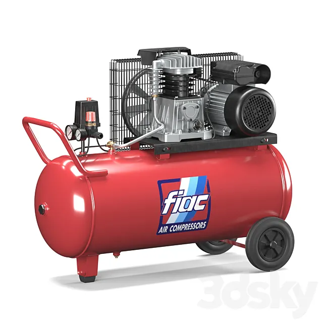FIAC Air Compressor 3D Model FIAC Air Compressor 3D Model