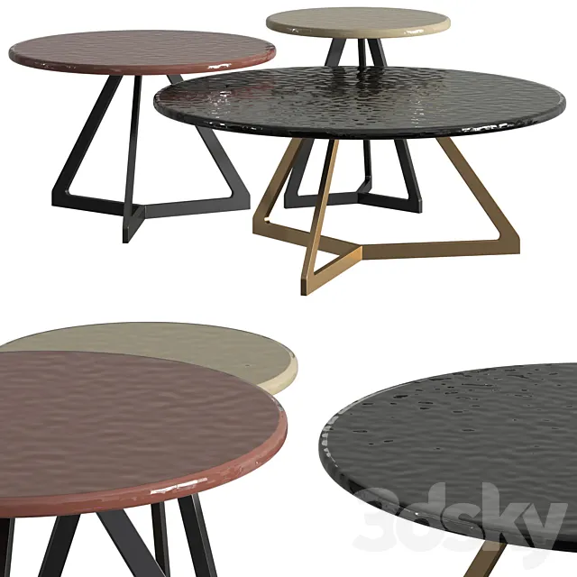 Fiam Italia Lakes Coffee Tables 3D Model