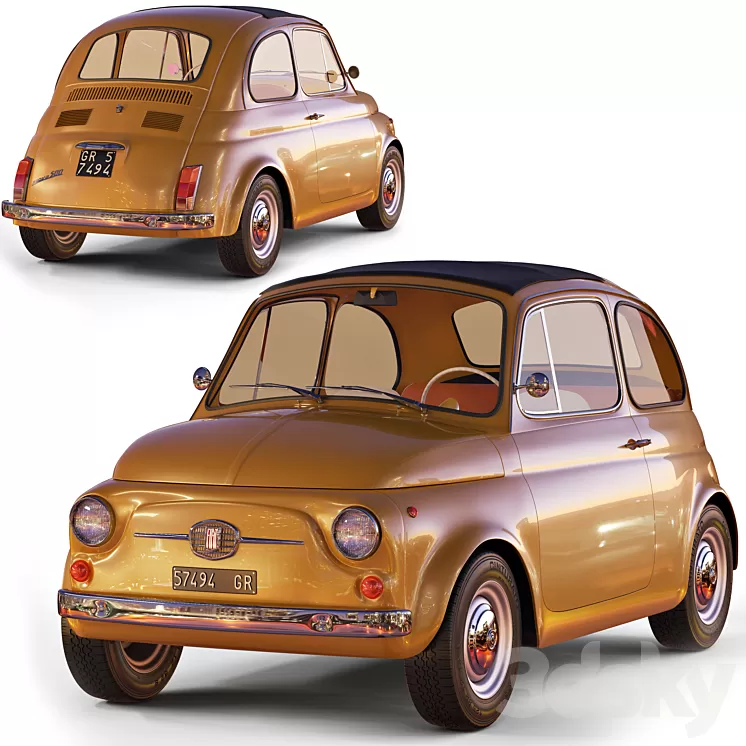 Fiat 500f 3D Model