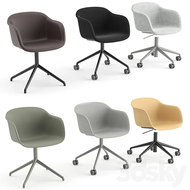 Fiber Armchair Office by Muuto 3D Model Fiber Armchair Office by Muuto 3D Model