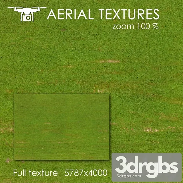 Field with grass 128 3D Model Download