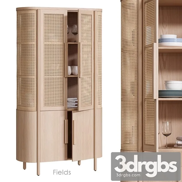 Fields storage cabinet by crate&barrel 3D Model Download