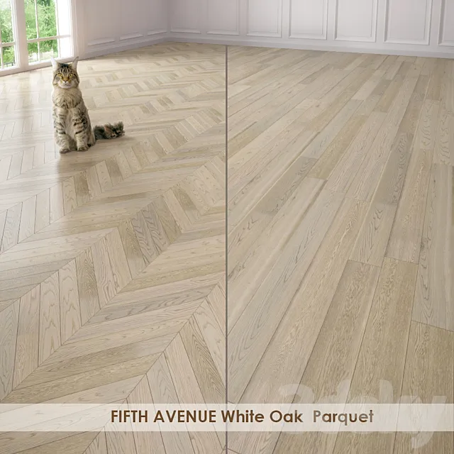 FIFTH AVENUE White Oak Parquet 3DModel FIFTH AVENUE White Oak Parquet 3DModel