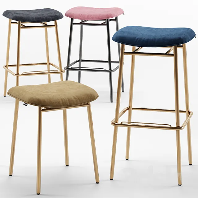 Fifties Backless Bar Stool – Calligaris 3D Model