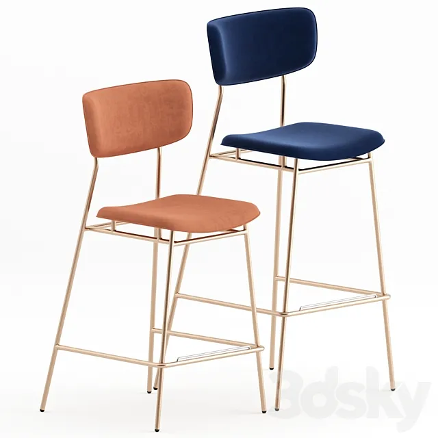 Fifties Stool by Calligaris 3D Model