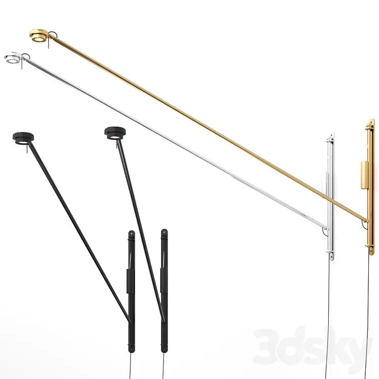 FIFTY-FIFTY Wall lamp by Hay 3D Model