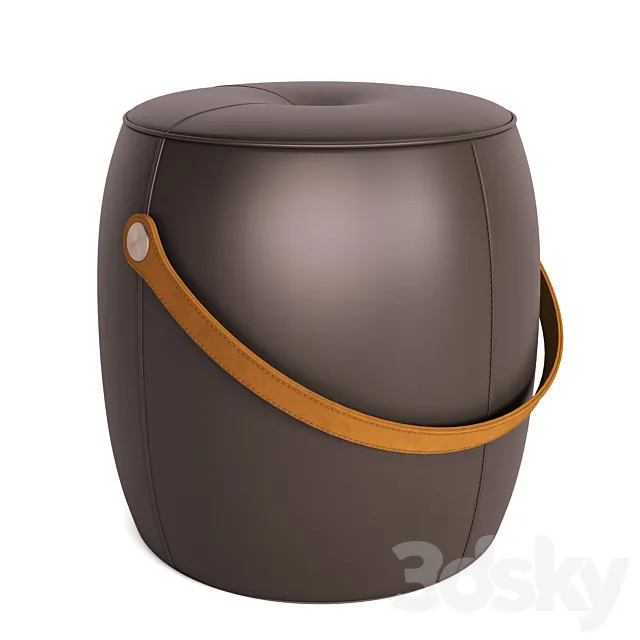 FIFTYFOURMS Jellybean Saddle Ottoman 3D Model FIFTYFOURMS Jellybean Saddle Ottoman 3D Model