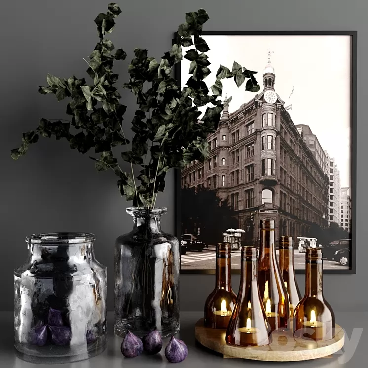 Fig decor set 3D Model