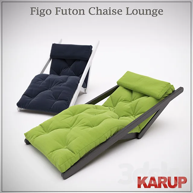 Figo Futon Chaise Lounge 3D Model Figo Futon Chaise Lounge 3D Model