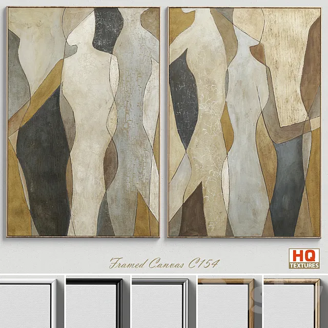 Figure Overlay by Megan Meagher Mural Art C-154 3D Model