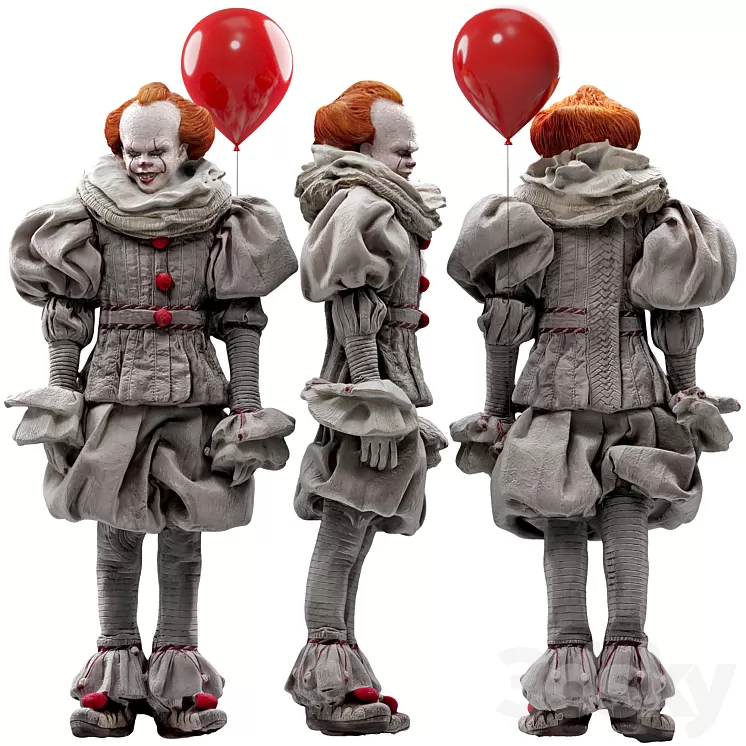figures INART Pennywise IT 3D Model figures INART Pennywise IT 3D Model