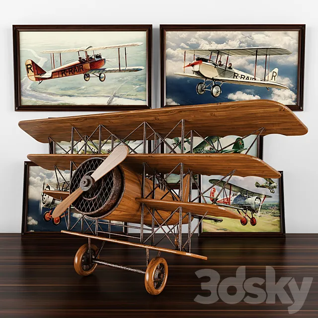 Figurine Airplane 3D Model Figurine Airplane 3D Model