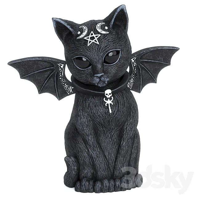 Figurine Black Cat 3DModel Figurine Black Cat 3DModel