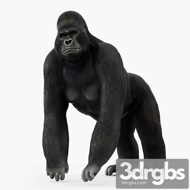 Figurine gorilla 3D Model Download