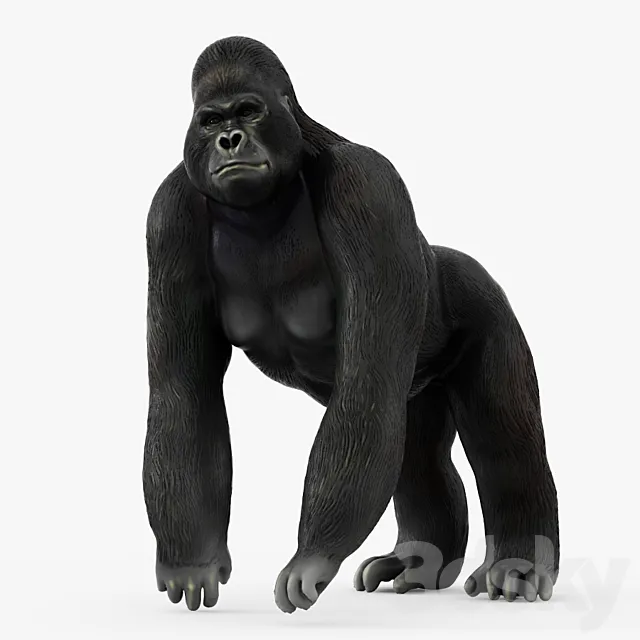 Figurine gorilla 3D Model Figurine gorilla 3D Model