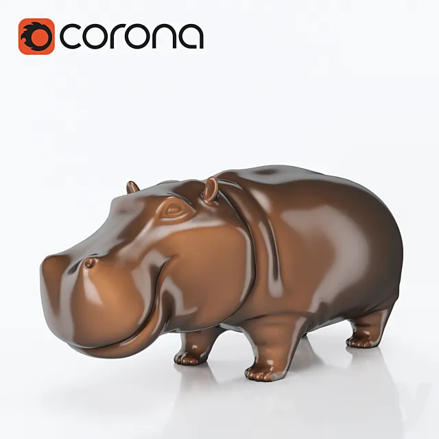 figurine Hippo Bongo 3DModel