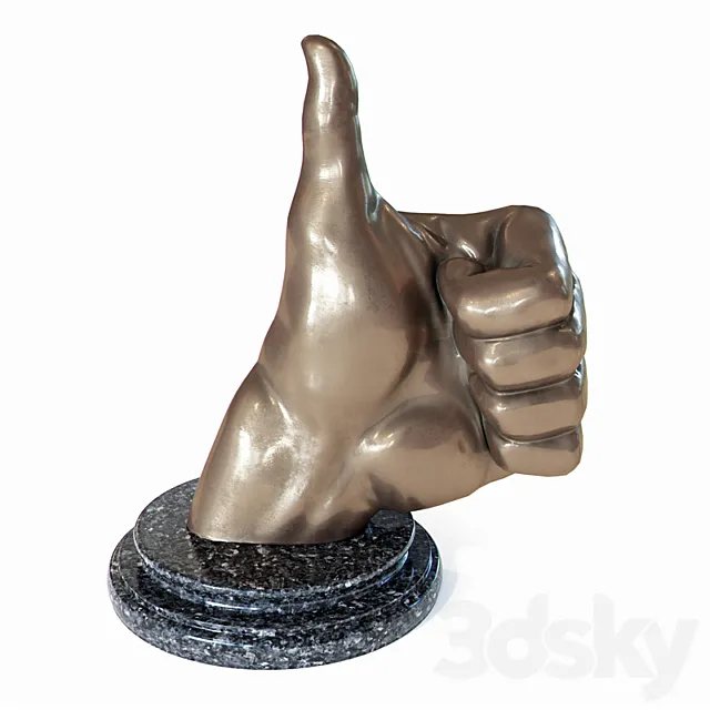 Figurine of the bronze hand 3D Model