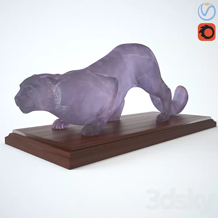 Figurine Snow Leopard 3D Model
