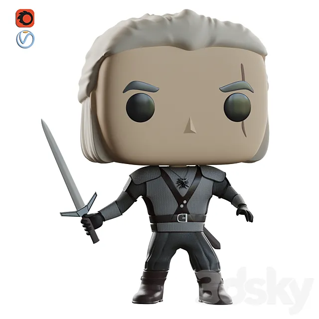 Figurine The Witcher Funko Pop 3DModel Figurine The Witcher Funko Pop 3DModel