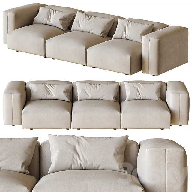 Fiji Straight Sofa 3D Model Fiji Straight Sofa 3D Model