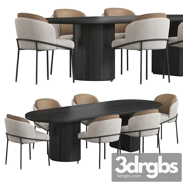 Fil Noir Gubi Moon Dining Table 3D Model Download Fil Noir Gubi Moon Dining Table 3D Model Download