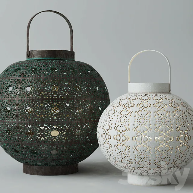Filigree Lanterns 3D Model Filigree Lanterns 3D Model