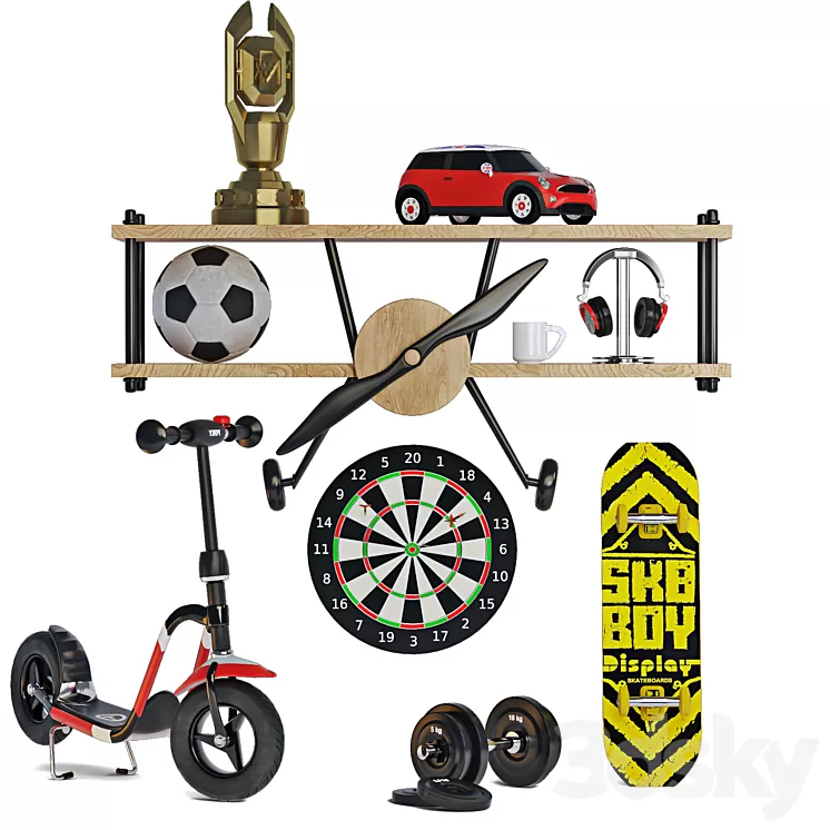 Filling for a boy’s room 3D Model