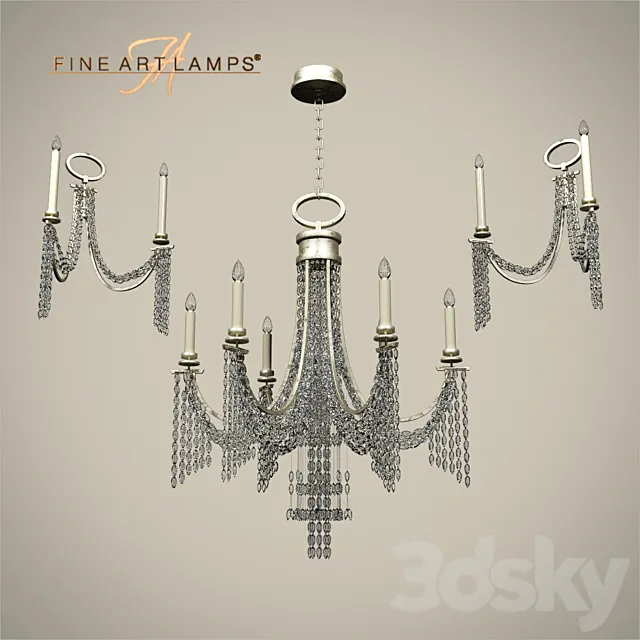 Fine Art Lamps Cascades 3D Model Fine Art Lamps Cascades 3D Model