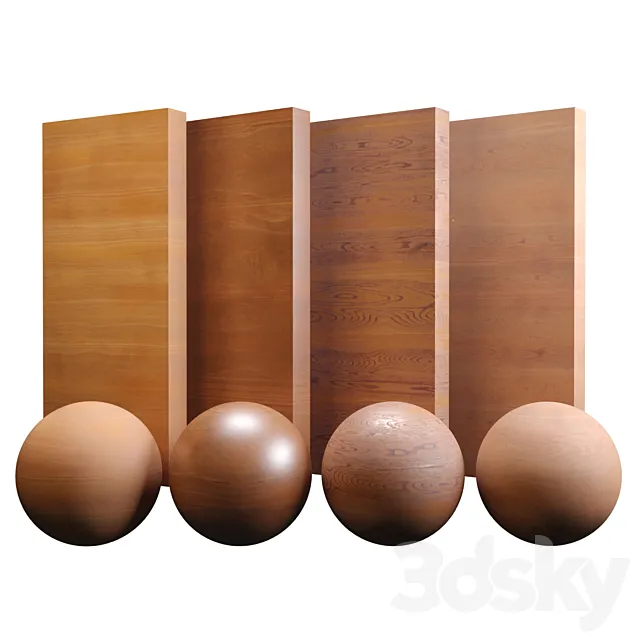 Fine Teak Wood Varnished 3D Model