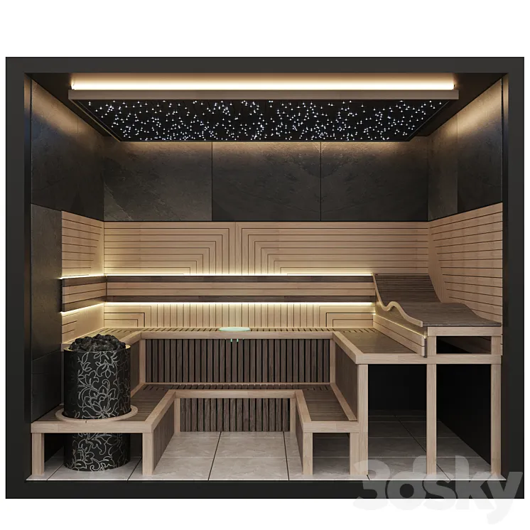Finnish sauna 3D Model Free Download Finnish sauna 3D Model Free Download