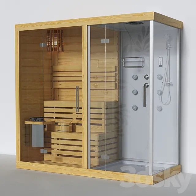 Finnish sauna 3D Model Finnish sauna 3D Model