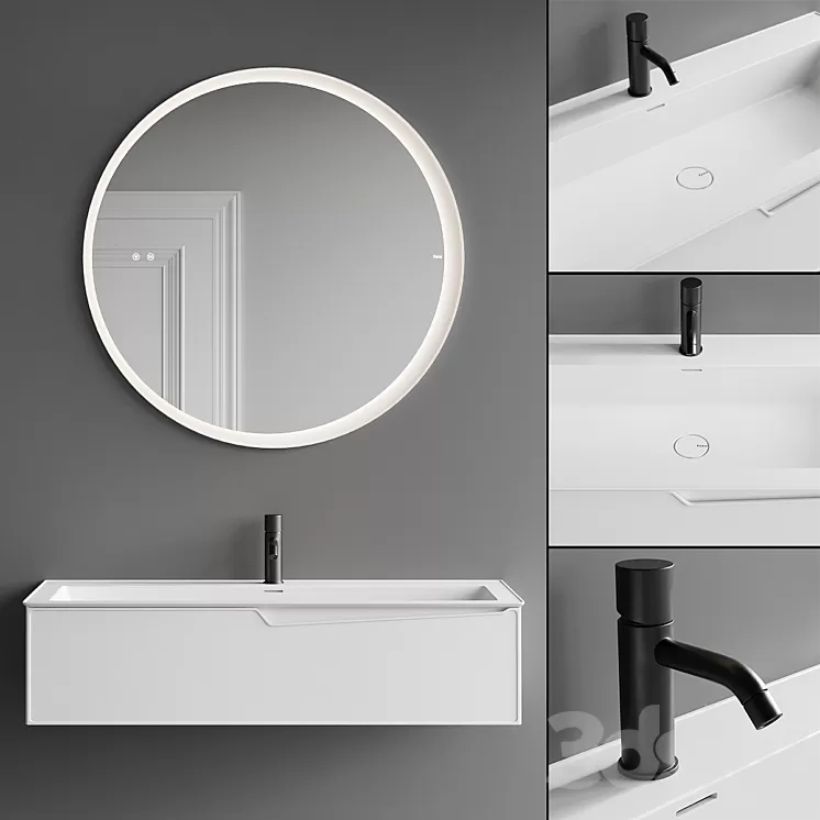 Fiora Frame Vanity Unit Set 1 3D Model Fiora Frame Vanity Unit Set 1 3D Model