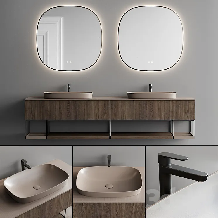 Fiora Sen Vanity Unit Set 2 3D Model Free Download