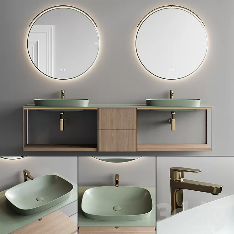 Fiora Sen Vanity Unit Set 3 3D Model Fiora Sen Vanity Unit Set 3 3D Model