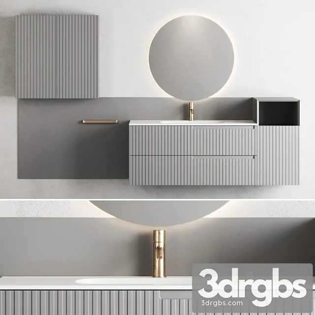 Fiora Synergy Vanity Unit Set 1 3D Model Download