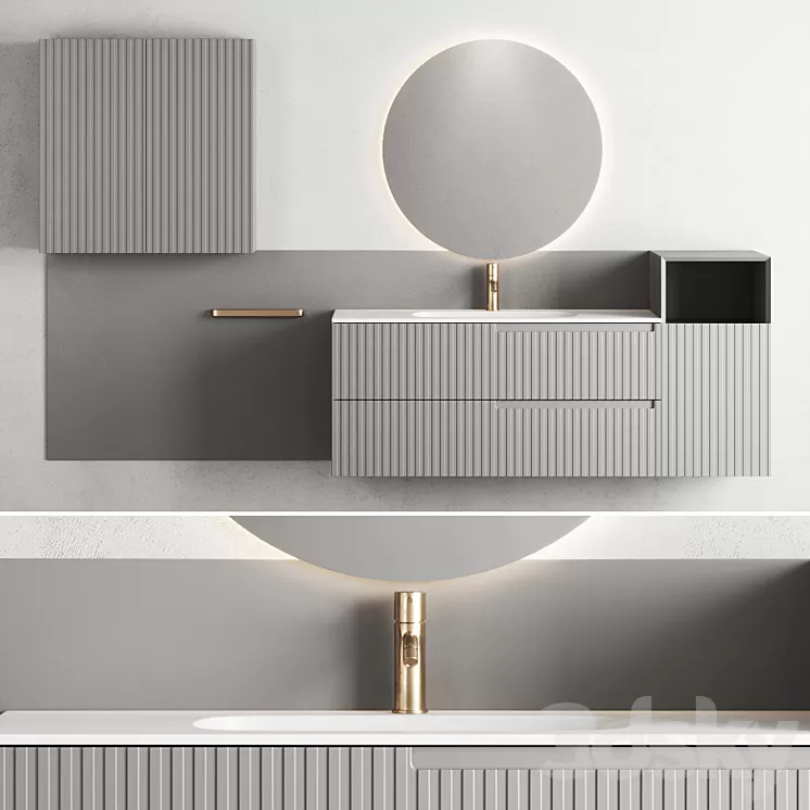 Fiora Synergy Vanity Unit set 1 3D Model Fiora Synergy Vanity Unit set 1 3D Model