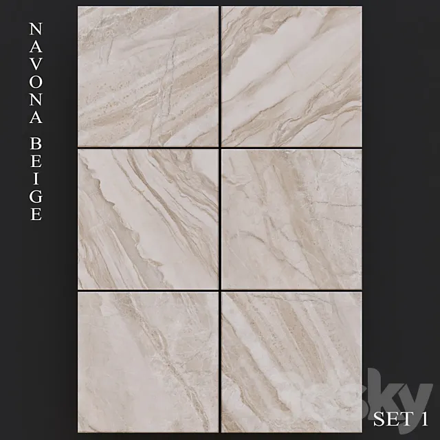 Fiore Navona Beige 600×600 Set 1 3D Model Fiore Navona Beige 600×600 Set 1 3D Model