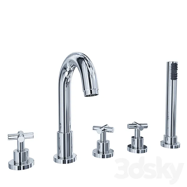 Fiore XT 25 CR0505 mixer on board the bath 3DModel