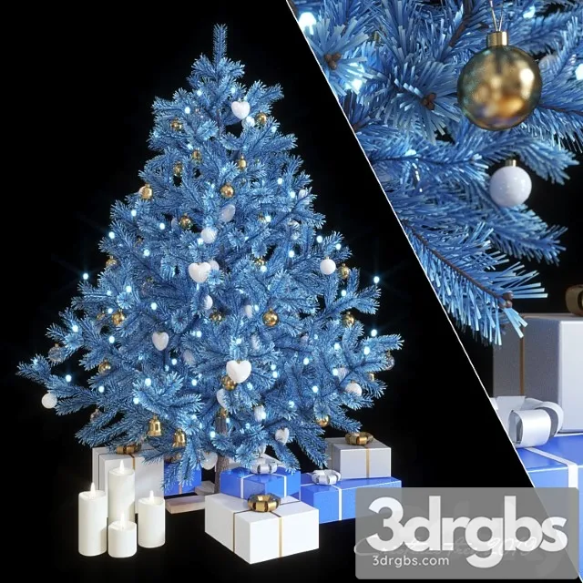 Fir-tree artificial new year& 3D Model Download