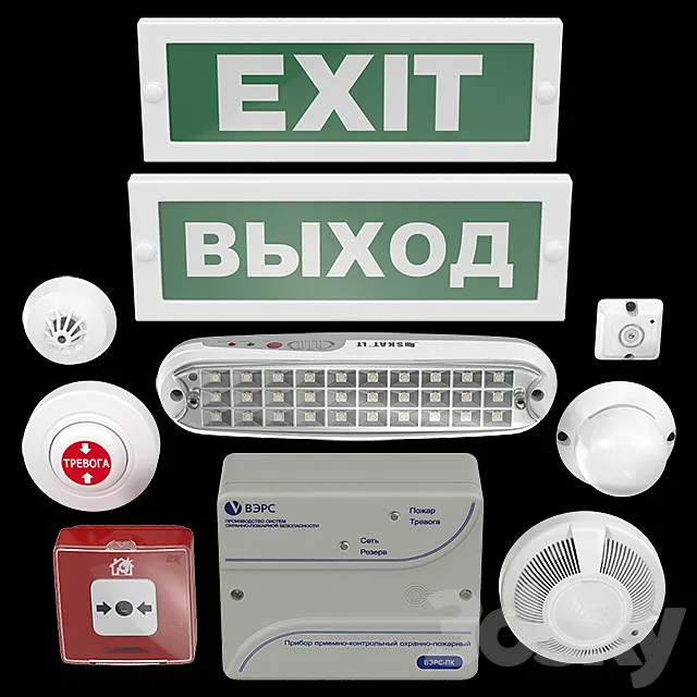 Fire alarm system 3DModel Fire alarm system 3DModel