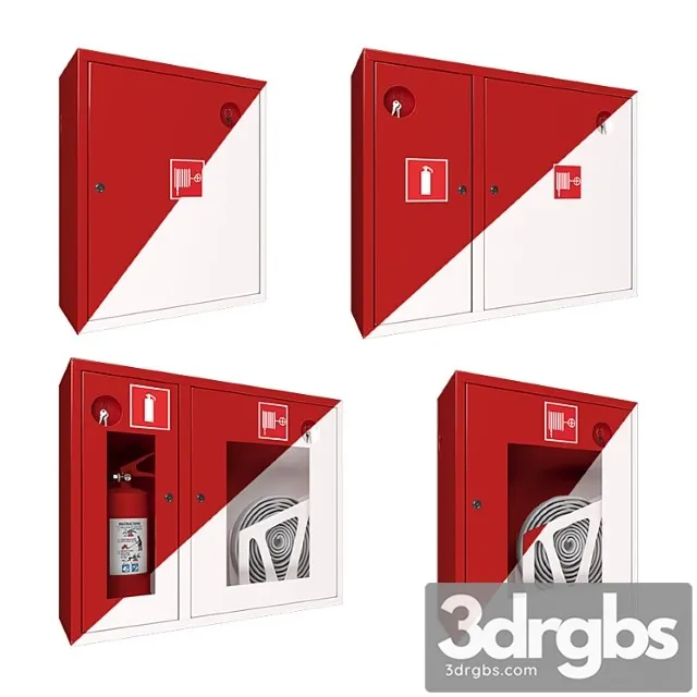 Fire cabinets set 3D Model Download