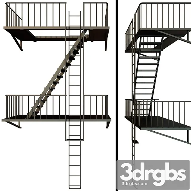 Fire escape 3D Model Download