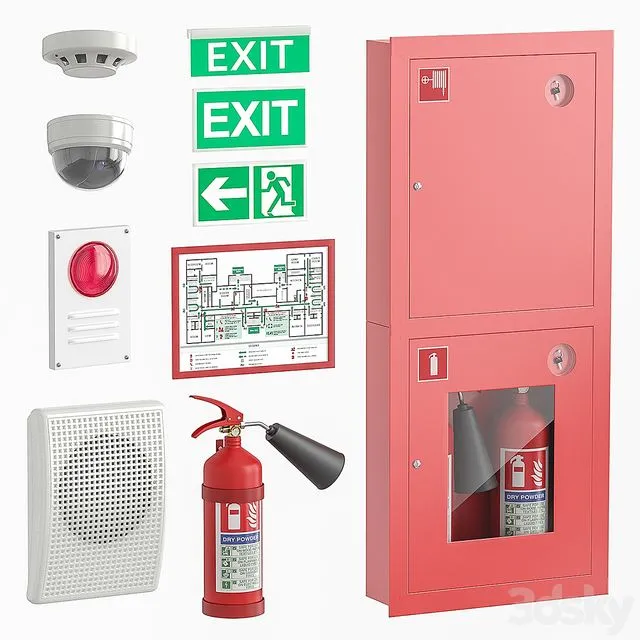 Fire-fighting equipment 3D Model