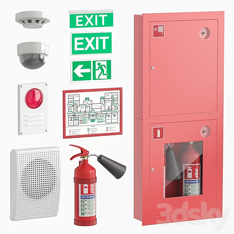 Fire-fighting equipment 3D Model