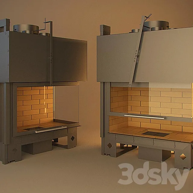 Firebox fireplace Totem Lateral Horizon 1000 Free Download