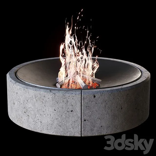 Fireplace 02 3D Model