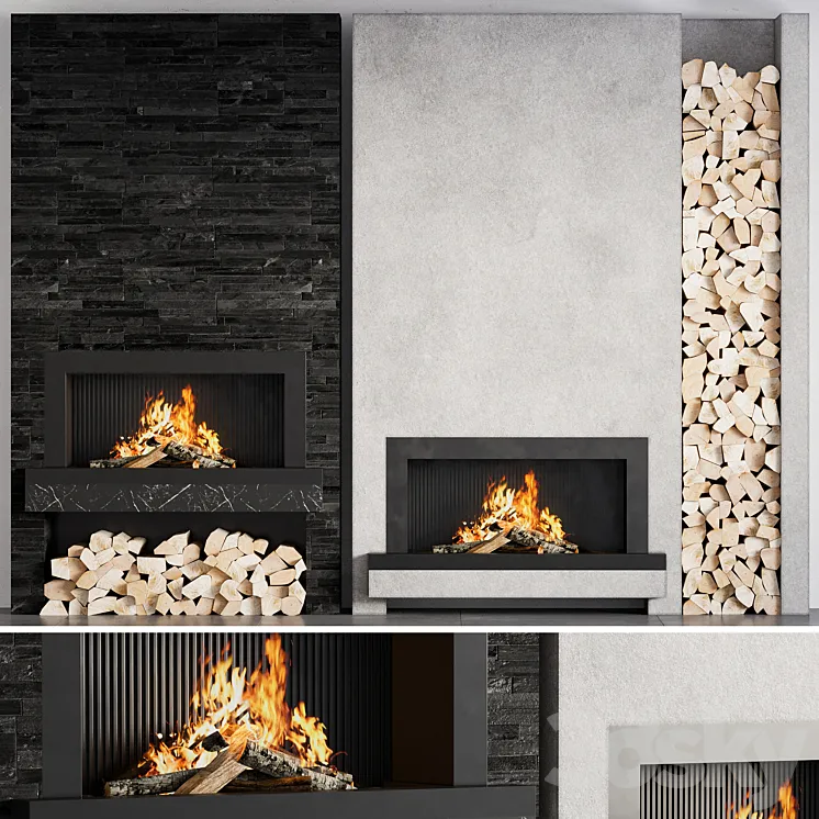 Fireplace 06 3D Model Free Download